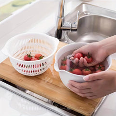 Japanese Double Drain Basket Washing Basin Household Kitchen Supplies