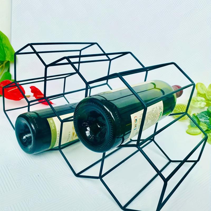 Metal Honeycomb Wine Rack Bottle Storage Display Stand Beehive Tabletop Wine Rac