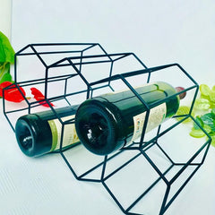Metal Honeycomb Wine Rack Bottle Storage Display Stand Beehive Tabletop Wine Rac