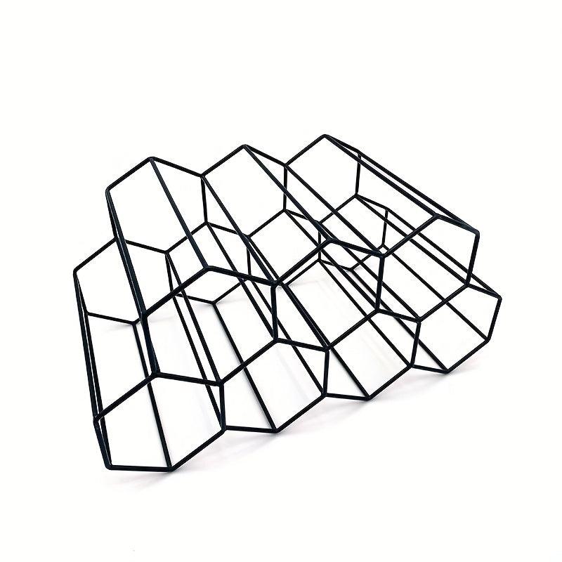 Metal Honeycomb Wine Rack Bottle Storage Display Stand Beehive Tabletop Wine Rac