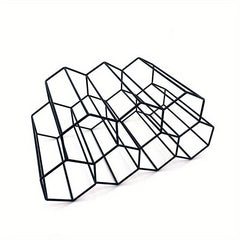 Metal Honeycomb Wine Rack Bottle Storage Display Stand Beehive Tabletop Wine Rac