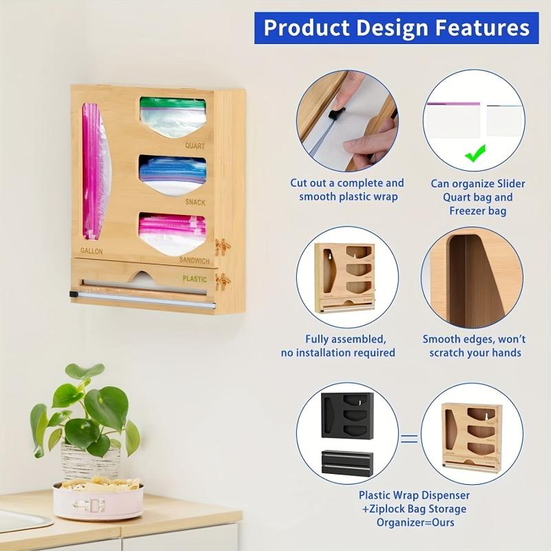 2 In 1 Ziplock Bag Storage Organizer