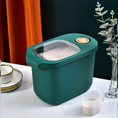 Large Capacity Rice Bucket with Measuring Cup, Sealed Storage Container