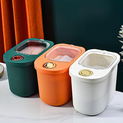 Large Capacity Rice Bucket with Measuring Cup, Sealed Storage Container