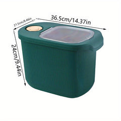 Large Capacity Rice Bucket with Measuring Cup, Sealed Storage Container
