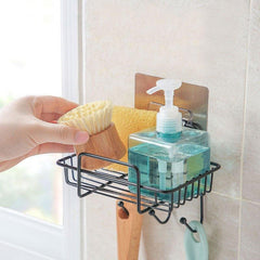 Sink Caddy Stainless Steel with Detachable Brush Holder