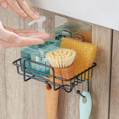Sink Caddy Stainless Steel with Detachable Brush Holder