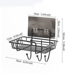 Sink Caddy Stainless Steel with Detachable Brush Holder