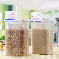 Portable Rice Bucket Miscellaneous Grain Tank Transparent Storage Bucket