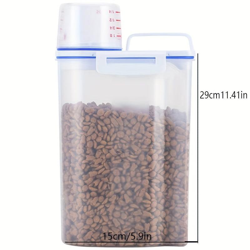 Portable Rice Bucket Miscellaneous Grain Tank Transparent Storage Bucket