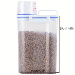 Portable Rice Bucket Miscellaneous Grain Tank Transparent Storage Bucket