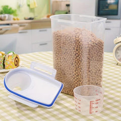 Portable Rice Bucket Miscellaneous Grain Tank Transparent Storage Bucket