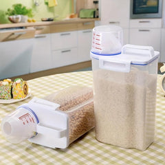 Portable Rice Bucket Miscellaneous Grain Tank Transparent Storage Bucket