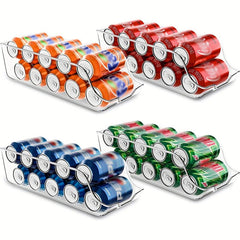 Double Layer Soda Can Dispenser Beverage Rack, 4-Pack