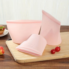 1pc 500ml Silicone Food Preservation Bags Reusable