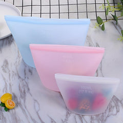 1pc 500ml Silicone Food Preservation Bags Reusable