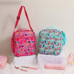 Cartoon Lunch Bag Messenger Ice Bag for Camping Picnic Beach