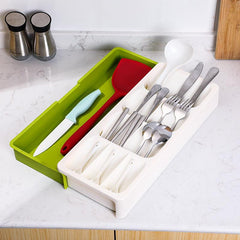 Space Saving Kitchen Utensil Organizer with Dish Separator and Cutlery Holder