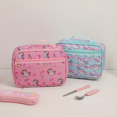Cartoon Bento Bag Ice Pack Waterproof Lunch Box Outdoor Picnic Insulated Bag
