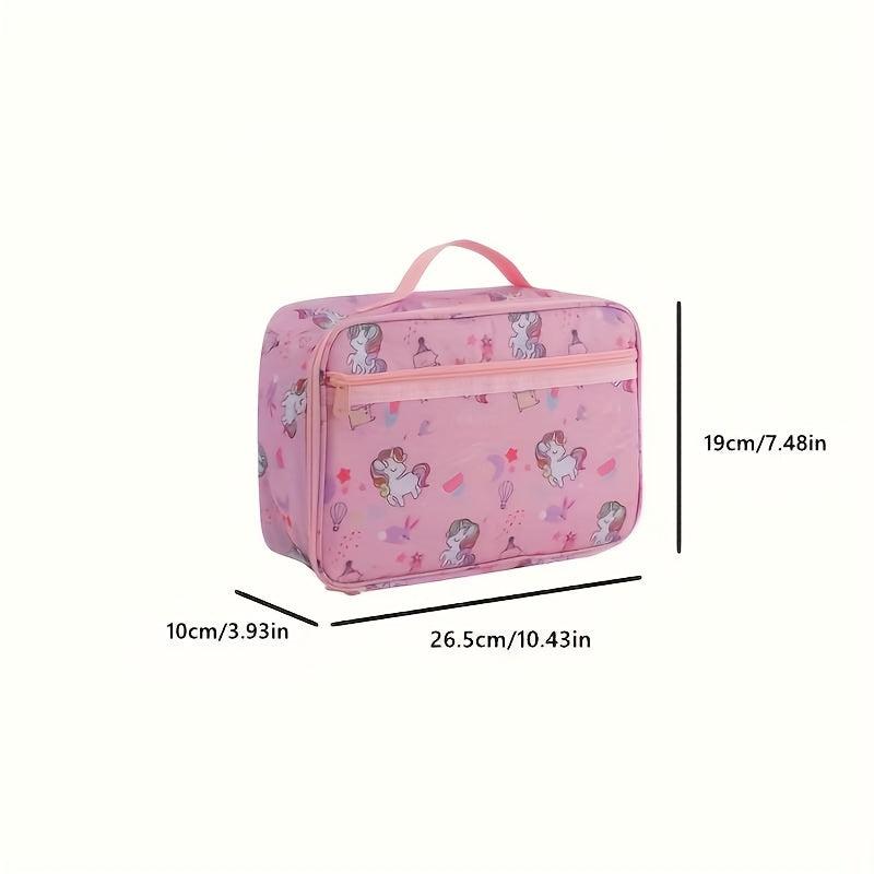 Cartoon Bento Bag Ice Pack Waterproof Lunch Box Outdoor Picnic Insulated Bag