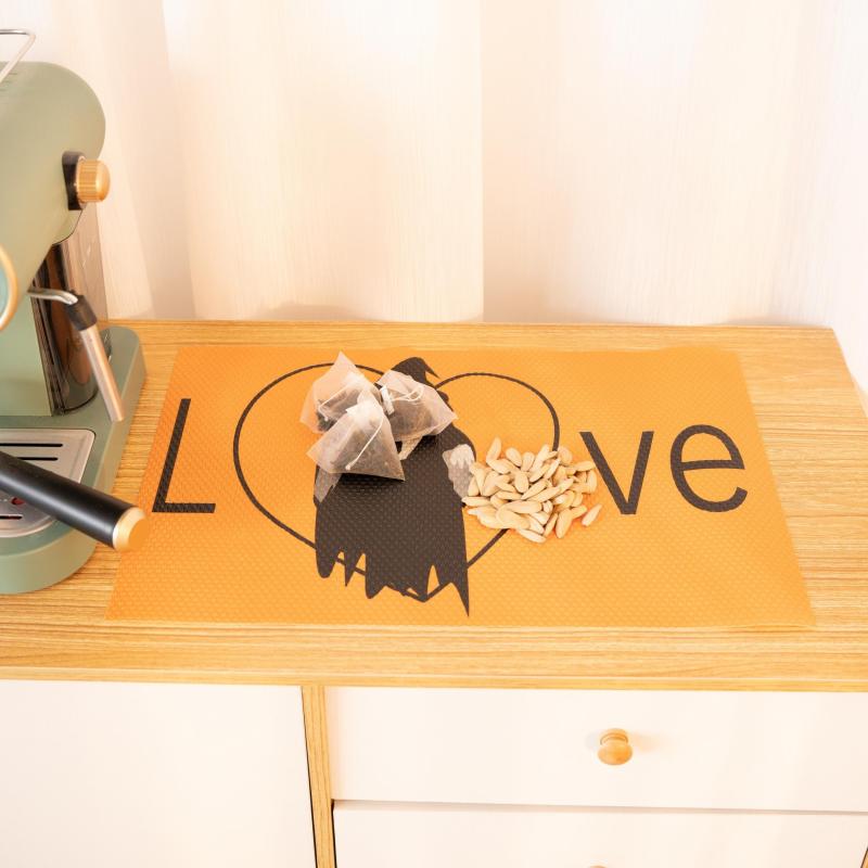 4pcs Halloween Pattern Refrigerator Mat Anti-fouling Cuttable Mat