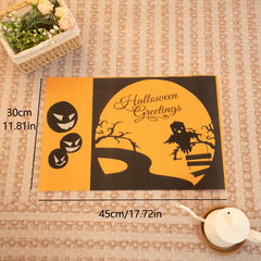 4pcs Halloween Pattern Refrigerator Mat Anti-fouling Cuttable Mat