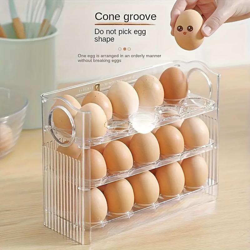 3-Layer Egg Storage Container Clear Plastic Tray