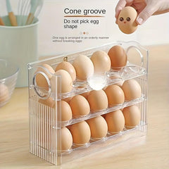 3-Layer Egg Storage Container Clear Plastic Tray