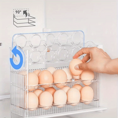 3-Layer Egg Storage Container Clear Plastic Tray