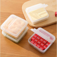 Cheese Slice Storage Box Onion Ginger Garlic Fruit Preservation with Flip Cover