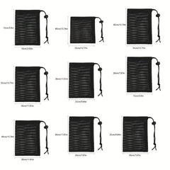 Nylon Mesh Drawstring Storage Pouch Bag for Home Travel and Outdoor Activities