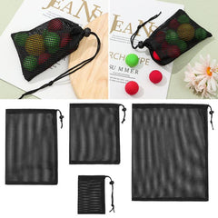 Nylon Mesh Drawstring Storage Pouch Bag for Home Travel and Outdoor Activities