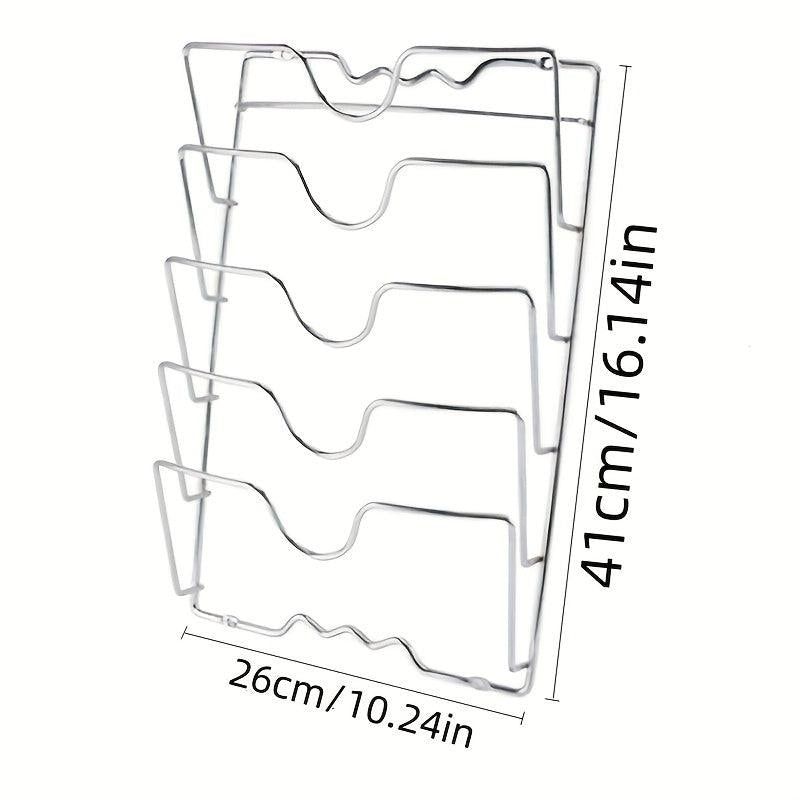 Stainless Steel Pot Lid Holder and Cutting Board Rack