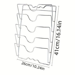 Stainless Steel Pot Lid Holder and Cutting Board Rack