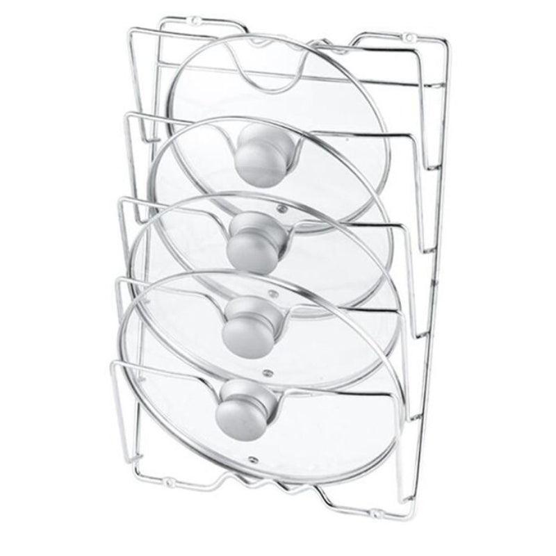 Stainless Steel Pot Lid Holder and Cutting Board Rack