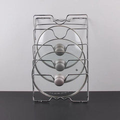 Stainless Steel Pot Lid Holder and Cutting Board Rack
