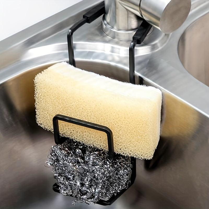 Single Sided Sponge Holder 2 Slot Dishcloth Rack Kitchen Sink Accessory