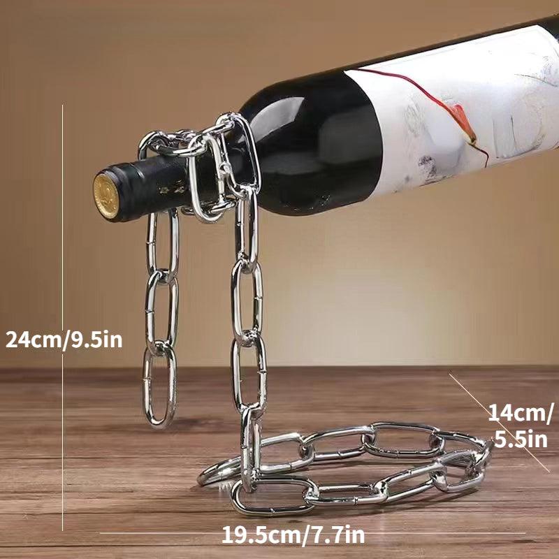 Magical Suspension Iron Chain Wine Racks Display Stand Holder