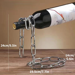 Magical Suspension Iron Chain Wine Racks Display Stand Holder