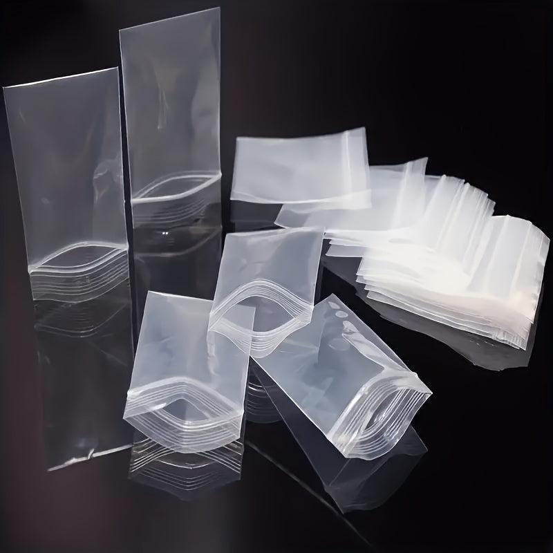 100 Pcs Mini Self Sealing Plastic Bags for Snacks Jewelry Storage
