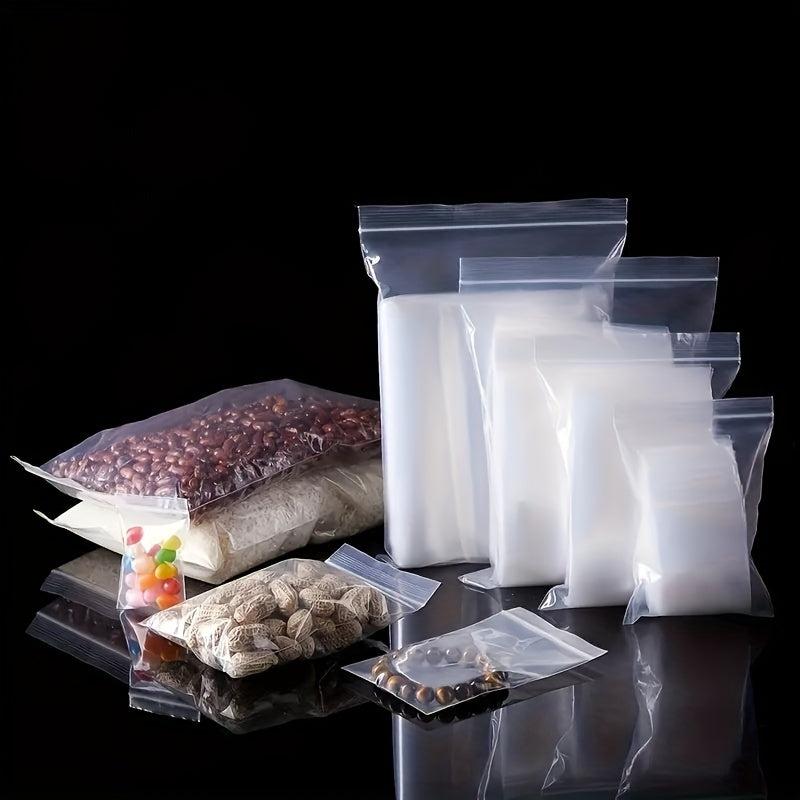 100 Pcs Mini Self Sealing Plastic Bags for Snacks Jewelry Storage