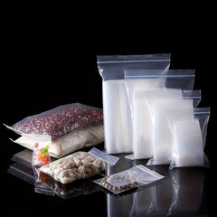 100 Pcs Mini Self Sealing Plastic Bags for Snacks Jewelry Storage
