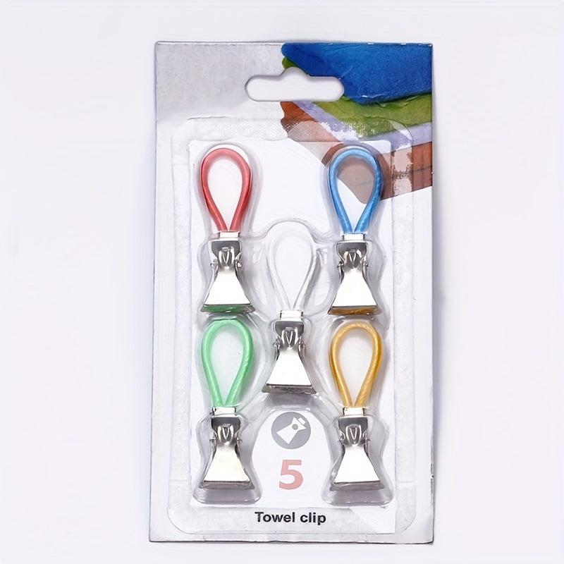 5pcs Waterproof Tea Towel Clips Kitchen Bat Hanging Pegs