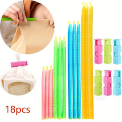 18pcs Sealing Sticks Reusable Bag Clips Airtight Seal Kitchen Accessory