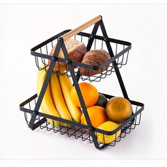 3-Layer Kitchen Fruit & Vegetable Storage Rack Portable Candy Tray