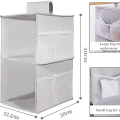 1pc Hanging Wardrobe Shelf Organiser Foldable Dustproof Container