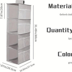 1pc Hanging Wardrobe Shelf Organiser Foldable Dustproof Container