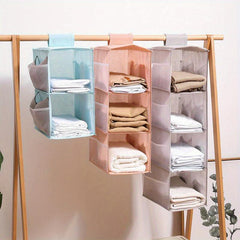 1pc Hanging Wardrobe Shelf Organiser Foldable Dustproof Container