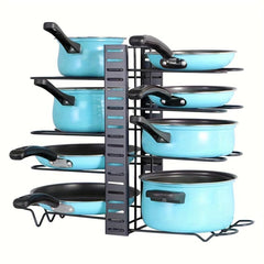 Pot And Pan Organizer For Cabinet 5 Layer Vertical Pot Cover Rack