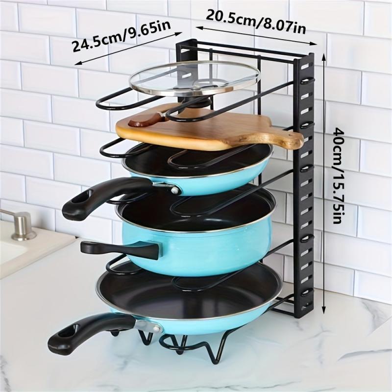 Pot And Pan Organizer For Cabinet 5 Layer Vertical Pot Cover Rack